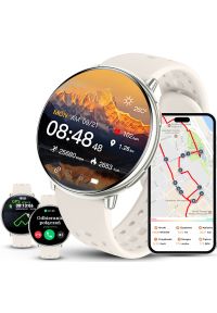 Smartwatch Rubicon Zegarek damski SMARTWATCH HD21-GPS beżowy PROF. Rodzaj zegarka: smartwatch. Kolor: beżowy #1