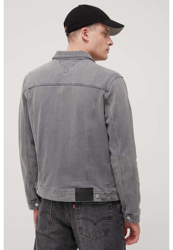 Tommy Jeans kurtka jeansowa BF5173 męska kolor szary przejściowa. Kolor: szary