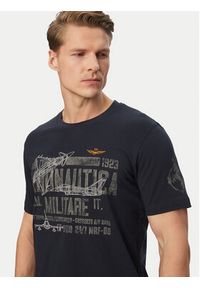 Aeronautica Militare T-Shirt 261TS2535UJ00641 Granatowy Regular Fit. Kolor: niebieski. Materiał: bawełna #3