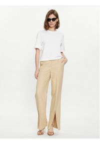 TwinSet - TWINSET Spodnie materiałowe 241TP2562 Beżowy Regular Fit. Kolor: beżowy. Materiał: bawełna #3