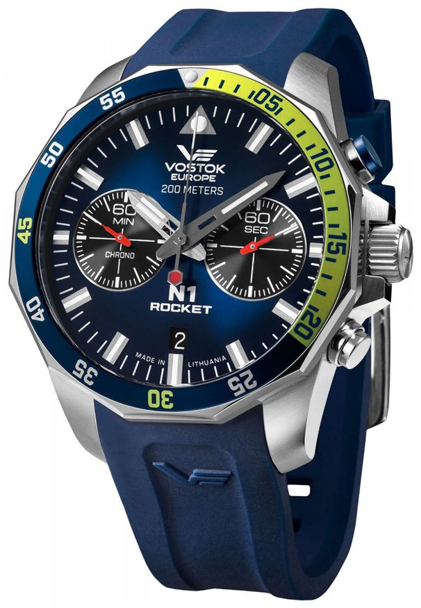 Zegarek męski Vostok Europe 6S21-225A708S niebieski. Kolor: niebieski