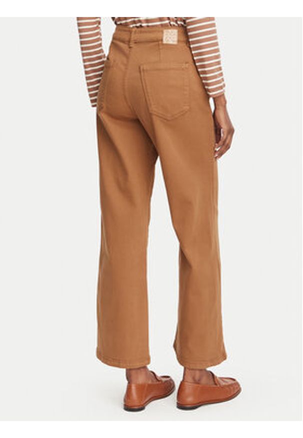 Marella Jeansy Fuxia 2625136061 Brązowy jasny Wide Leg. Kolor: brązowy