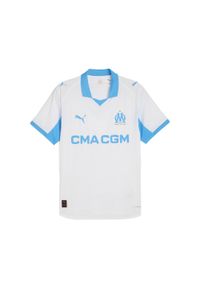 Puma - Męska koszulka domowa authentic PUMA Olympique Marsylia 25/26. Kolor: niebieski, wielokolorowy, biały. Sport: piłka nożna