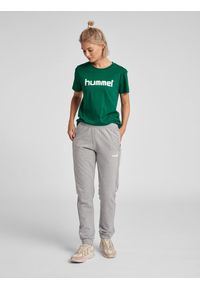 Koszulka sportowa z krótkim rękawem damska Hummel Cotton Logo. Kolor: biały, wielokolorowy, zielony. Długość rękawa: krótki rękaw. Długość: krótkie