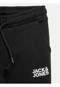 Jack&Jones Junior Spodnie dresowe Gordon 12257312 Czarny Slim Fit. Kolor: czarny. Materiał: syntetyk #2