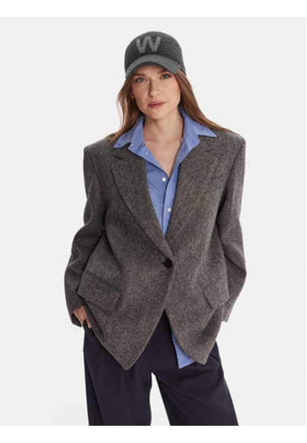 Weekend Max Mara Czapka z daszkiem Edita 2525576065 Szary. Kolor: szary. Materiał: wełna, materiał