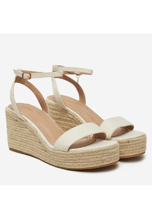 DeeZee Espadryle EA0315-2 Écru. Materiał: materiał