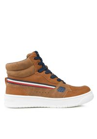 TOMMY HILFIGER - Tommy Hilfiger Sneakersy T3X9-33113-1355582 S Brązowy. Kolor: brązowy #1