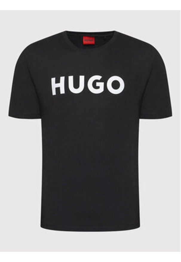 Hugo T-Shirt Dulivio 50467556 Czarny Regular Fit. Kolor: czarny. Materiał: bawełna