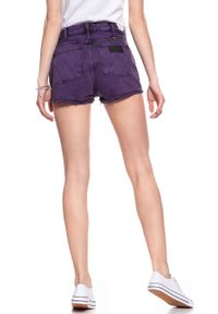 Wrangler - DAMSKIE SPODENKI WRANGLER THE SHORT PURPLE POP W27XRJ202. Kolor: fioletowy #9