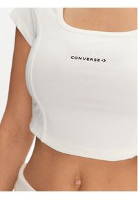 Converse Top W Wordmark Corset Top 10026506-A02 Écru Slim Fit. Materiał: bawełna, syntetyk #5