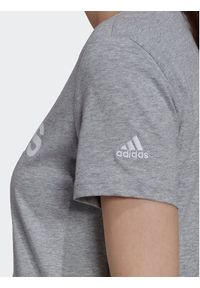 Adidas - adidas T-Shirt Essentials Logo HL2053 Szary Slim Fit. Kolor: szary. Materiał: bawełna