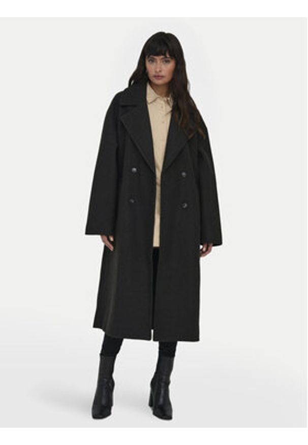 only - ONLY Płaszcz przejściowy Wembley 15307697 Szary Oversize. Kolor: szary. Materiał: syntetyk