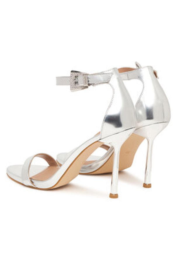 Guess Sandały FLPINS LEL03 Srebrny. Kolor: srebrny. Materiał: skóra