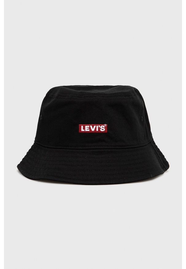 Levi's® - Levi's Kapelusz kolor czarny bawełniany D6249.0001-59. Kolor: czarny. Materiał: bawełna