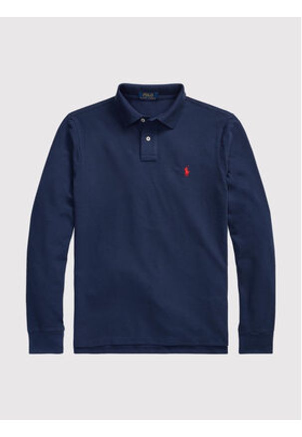 Polo Ralph Lauren Polo 710681126038 Granatowy Slim Fit. Typ kołnierza: polo. Kolor: niebieski. Materiał: bawełna