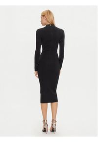MICHAEL Michael Kors Sukienka dzianinowa MF482Q14VR Czarny Slim Fit. Kolor: czarny. Materiał: wełna #4