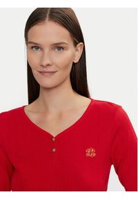 Lauren Ralph Lauren - LAUREN RALPH LAUREN Piżama ILN72374F Czerwony Regular Fit. Kolor: czerwony. Materiał: syntetyk, bawełna
