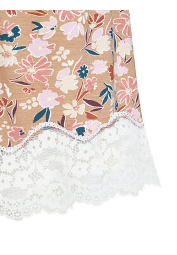 United Colors of Benetton - United Colors Of Benetton Szorty piżamowe 3RKC3900W Beżowy Regular Fit. Kolor: beżowy. Materiał: wiskoza