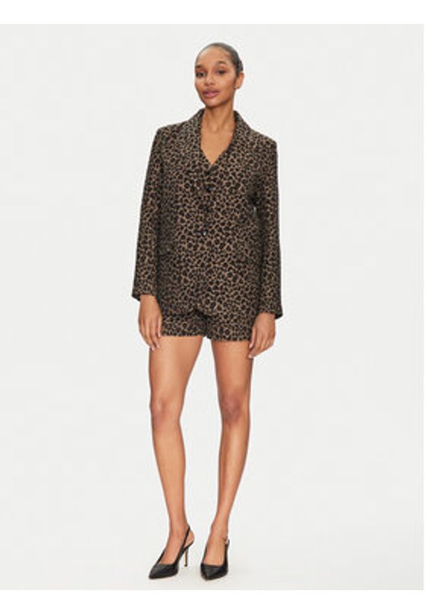 Morgan Marynarka 251-VBILI.F Brązowy Regular Fit. Kolor: brązowy. Materiał: bawełna