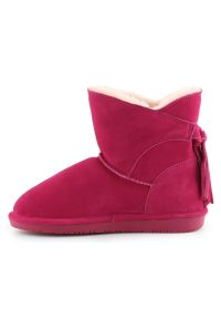 Bearpaw - Buty BearPaw Mia 2062Y-671 Pom Berry różowe. Kolor: różowy. Materiał: zamsz, skóra, futro