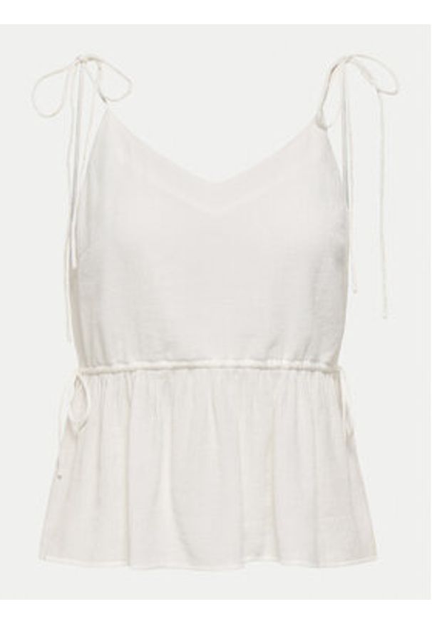 only - ONLY Top Nele 15370325 Biały Regular Fit. Kolor: biały. Materiał: wiskoza