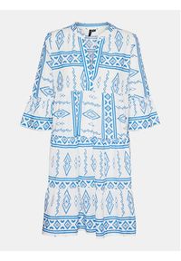 Vero Moda Sukienka letnia Dicthe 10225127 Niebieski Loose Fit. Kolor: niebieski. Materiał: bawełna. Sezon: lato #5