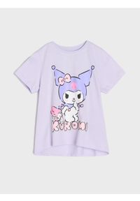 Sinsay - Bawełniana koszulka z nadrukiem Kuromi - fioletowy. Kolor: fioletowy. Materiał: bawełna. Wzór: nadruk #1