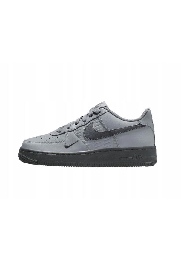 Nike - Buty na co dzień Air Force 1 Skórzane Sportowe Wygodne. Okazja: na co dzień. Kolor: szary. Materiał: skóra. Model: Nike Air Force. Sport: turystyka piesza
