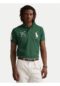 Polo Ralph Lauren Polo 710978082001 Zielony Custom Slim Fit. Typ kołnierza: polo. Kolor: zielony. Materiał: bawełna
