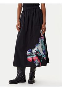 Desigual Spódnica trapezowa Ella Lacroix 25WWFW05 Czarny Regular Fit. Kolor: czarny. Materiał: bawełna
