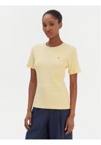 TOMMY HILFIGER - Tommy Hilfiger T-Shirt New Cody WW0WW40587 Żółty Slim Fit. Kolor: żółty. Materiał: bawełna #1