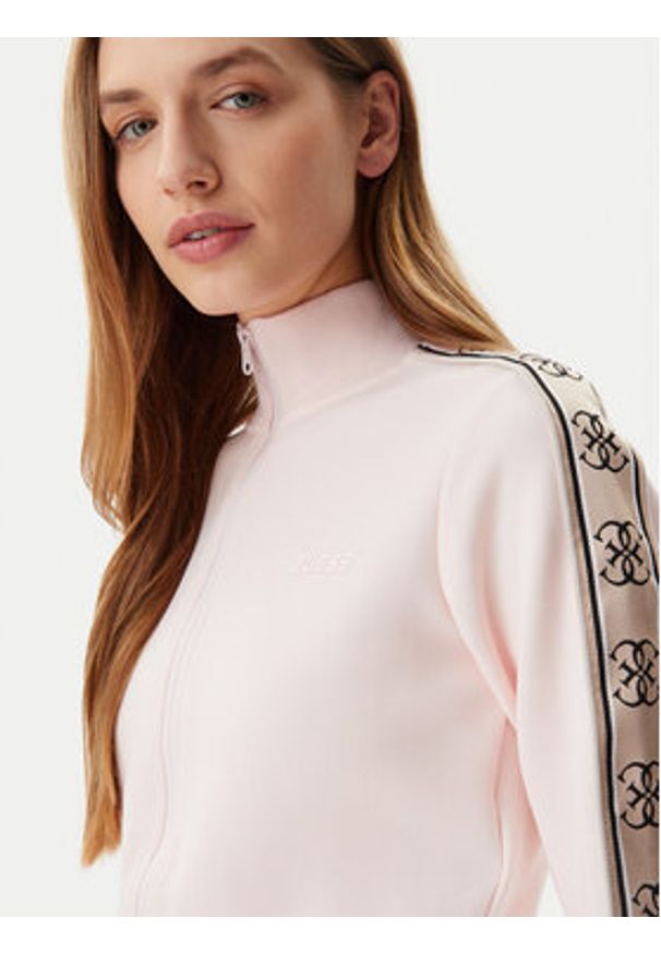 Guess Bluza V3RQ12 KB3P2 Różowy Regular Fit. Kolor: różowy. Materiał: bawełna