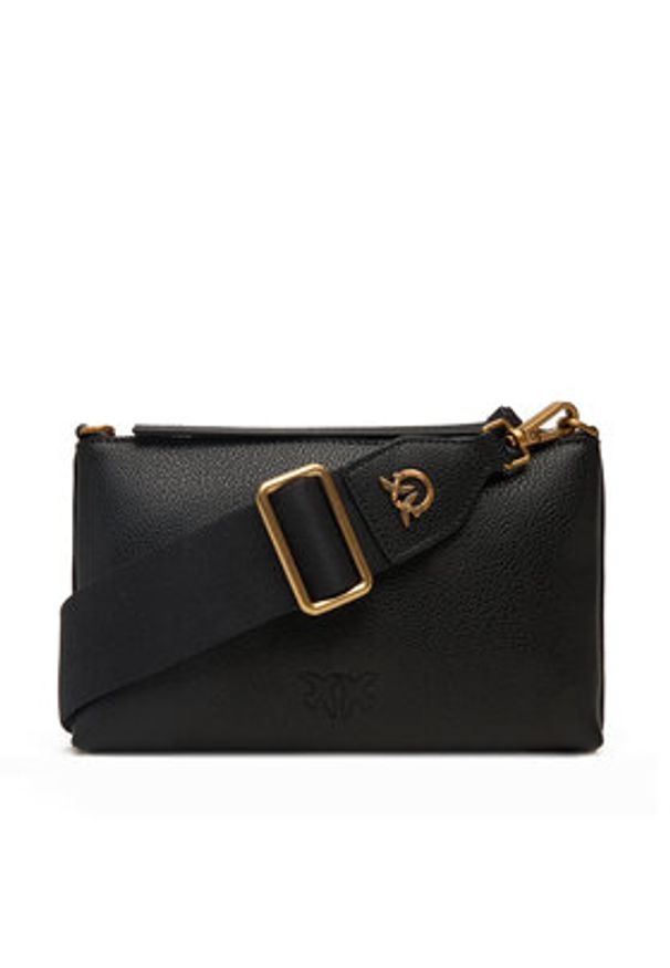 Pinko - PINKO Torebka Flat Horizontal Mini AI 25-26 104277 A29Q Czarny. Kolor: czarny. Materiał: skórzane