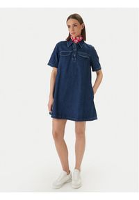 Tommy Jeans Sukienka jeansowa DW0DW22989 Granatowy Regular Fit. Kolor: niebieski. Materiał: bawełna #1
