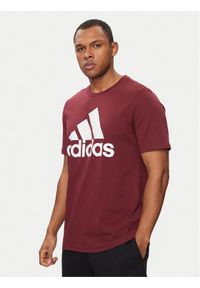 Adidas - adidas T-Shirt Essentials IS1301 Bordowy Regular Fit. Kolor: czerwony. Materiał: bawełna