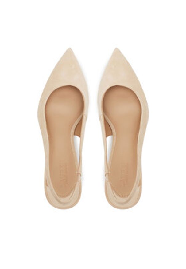 Lauren Ralph Lauren - LAUREN RALPH LAUREN Czółenka 802959263004 Beżowy. Kolor: beżowy. Materiał: skóra