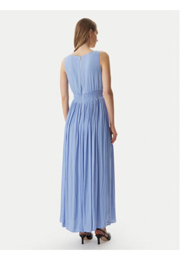 Morgan Sukienka wieczorowa 261-RLOUNA Niebieski Regular Fit. Kolor: niebieski. Materiał: syntetyk. Styl: wizytowy