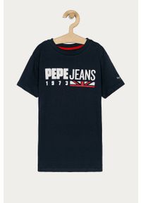 Pepe Jeans - T-shirt dziecięcy Gabriel 128-178 cm. Okazja: na co dzień. Kolor: niebieski. Materiał: bawełna, dzianina. Wzór: nadruk. Styl: casual #1