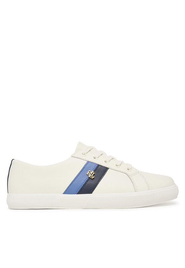 Lauren Ralph Lauren - LAUREN RALPH LAUREN Sneakersy Janson II 802925365009 Biały. Kolor: biały. Materiał: skóra