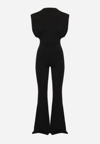 Born2be - Czarny Klasyczny Kombinezon z Długimi Nogawkami i Wycięciem na Plecach Vlokia. Kolor: czarny. Długość: długie. Styl: klasyczny #5