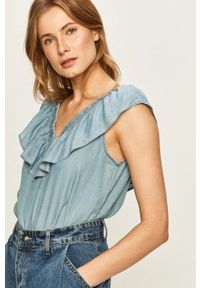 Lee - LEE RUFFLE TANK DAMSKA BLUZKA SKY BLUE L46GIINR 112110932 #1