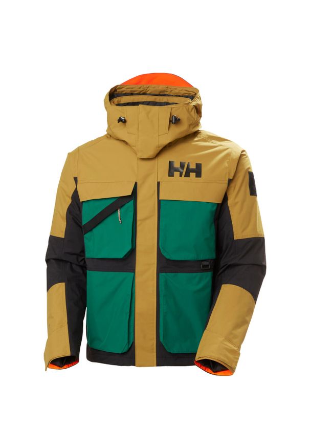 Kurtka narciarska z kapturem Helly Hansen Ullr D Heritage. Typ kołnierza: kaptur. Kolor: brązowy. Sezon: zima. Sport: narciarstwo