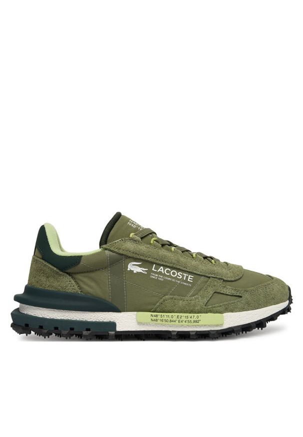 Lacoste Sneakersy Elite Active 51SMA0041 Khaki. Kolor: brązowy. Materiał: zamsz, skóra