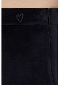 Desigual Spodnie damskie kolor czarny szerokie high waist. Stan: podwyższony. Kolor: czarny. Materiał: dzianina, welur #3