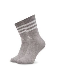 Adidas - adidas Skarpety wysokie unisex 3-Stripes Cushioned Crew Socks 3 Pairs IC1323 Szary. Kolor: szary. Materiał: bawełna