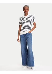 TOMMY HILFIGER - Tommy Hilfiger Sweter Fine WW0WW41474 Écru Regular Fit. Materiał: bawełna