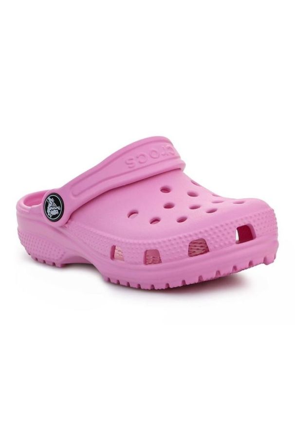 Klapki Crocs Classic Kids Clog T 206990-6SW różowe. Kolor: różowy. Materiał: materiał, syntetyk. Sezon: lato. Styl: klasyczny