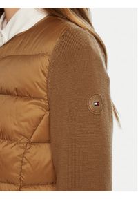 TOMMY HILFIGER - Tommy Hilfiger Kurtka puchowa WW0WW44343 Brązowy Slim Fit. Kolor: brązowy. Materiał: syntetyk #4