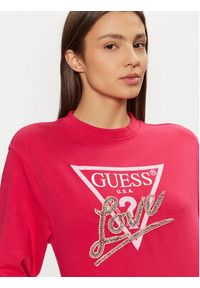 Guess Bluza W5RQ04 KB683 Czerwony Regular Fit. Kolor: czerwony. Materiał: syntetyk #4